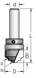 Фреза псевдофиленка классика R3,6 D19 B13 с подшипником хвостовик 6WPW DC05003