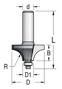 Фреза радиусная со ступенью R6,3 D25,4 B11 подшипник хвостовик 8 WPW RP06005