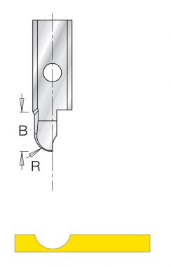 Нож гравировка галтель B6 радиус 2,4 для фрезы G1853 DIMAR 3185029