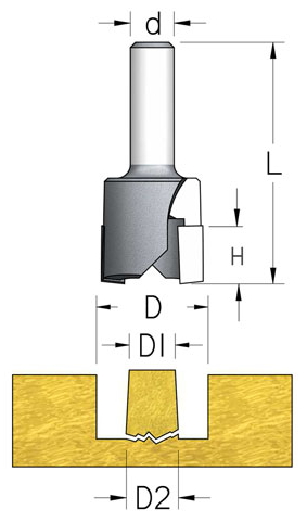 Фреза для конических пробок D18,3-19,5 x16 L71 хвостовик 12 WPW MNK2002